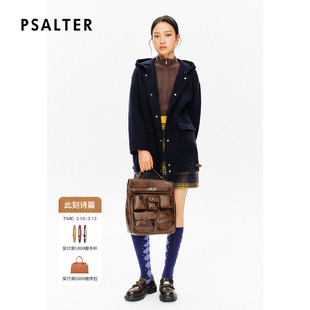 【羊毛混纺】PSALTER诗篇年轻学院感连帽大衣毛呢外套冬款