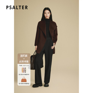 一粒扣V型大衣双面呢外套2025冬款 诗篇专选 阿拉善山羊绒