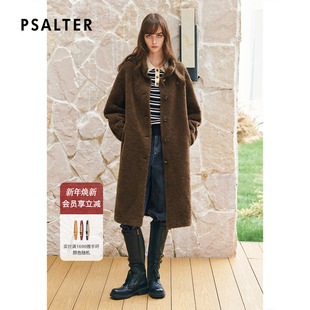 诗篇专选绵羊毛宽松廓形直筒颗粒绒羊羔毛泰迪外套2025冬季 新款