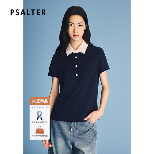 PSALTER诗篇凉感天丝直身polo衫短袖T恤衫2026夏季新款