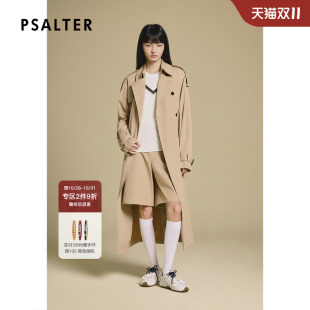 新款 风衣外套2025冬季 双排扣翻领系带长款 PSALTER诗篇复古经典