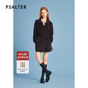 诗篇专选赫本风复古戗驳领翻领双排扣羊绒大衣2025冬季 新款