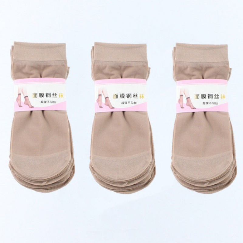 30双钢丝袜短丝袜子女短筒薄款春夏季丝袜女士耐穿防勾丝夏天