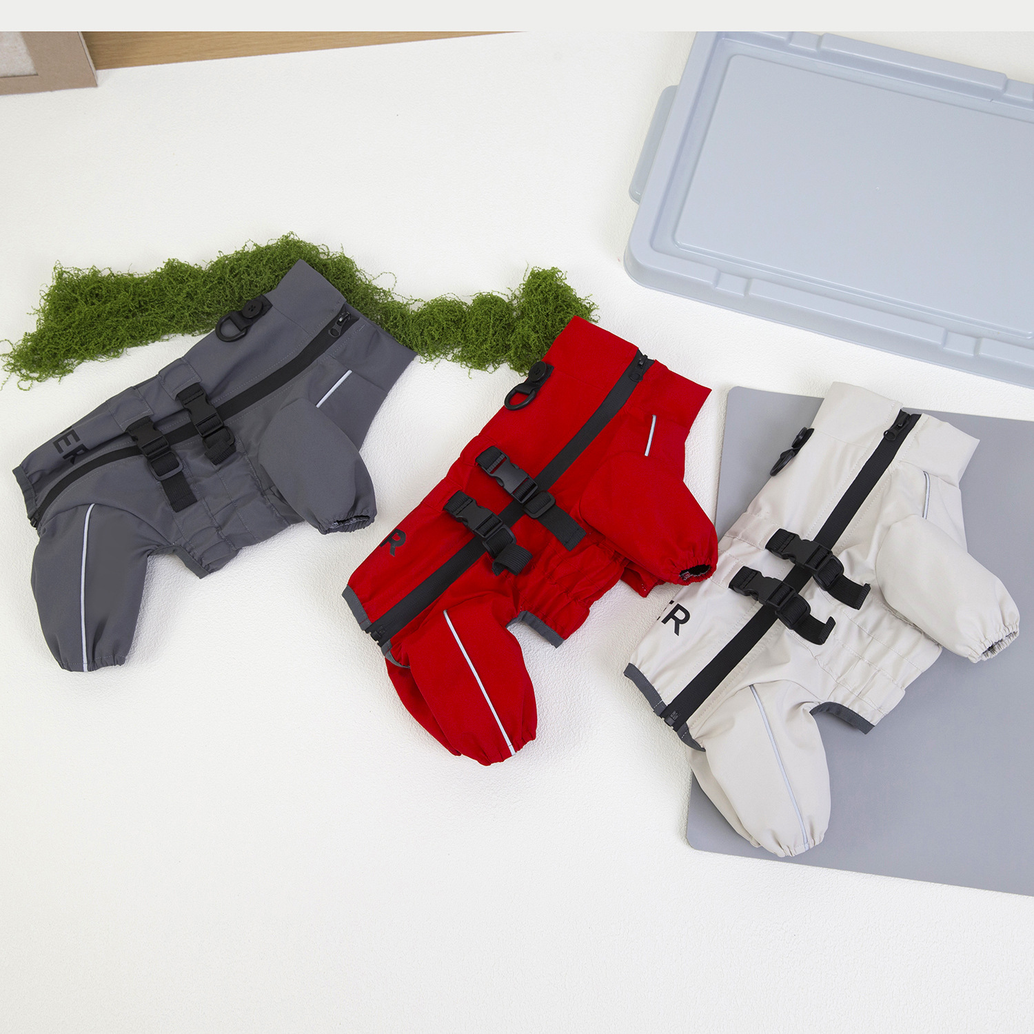 防水冲锋宠物小型犬四脚雨衣