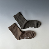 秋冬季 长绒棉女袜中筒袜简约百搭款 吸汗透气春秋亲肤舒适纯棉袜子