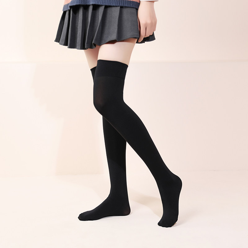 3双梦韵丝袜秋冬女硅胶防滑长筒袜防脱落过膝大腿袜纯色高筒袜黑,女士内衣/男士内衣/家居服,长筒袜,淘宝优惠券,粉丝福利购,淘宝优惠卷