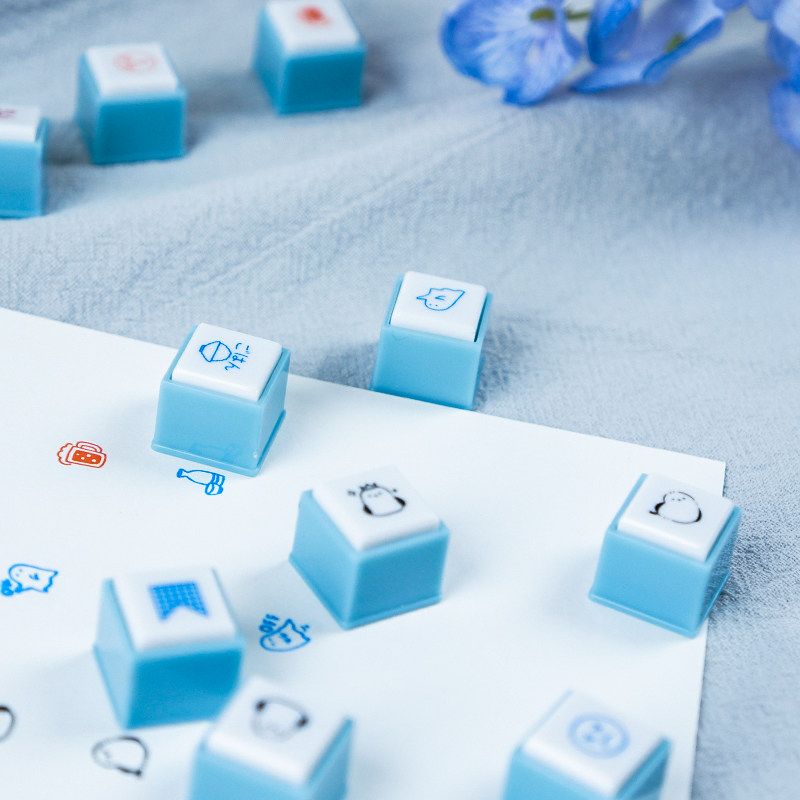 童颜KODOMO NO KAO可拆式按钮浸透印章独立3只装天气日