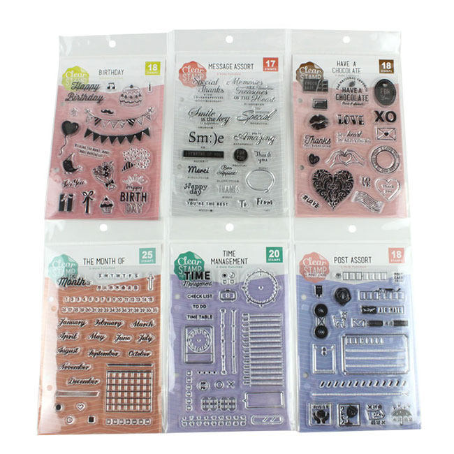 KODOMO NO KAO童颜透明印章Clear Stamp亚克力手柄收纳本日期手帐