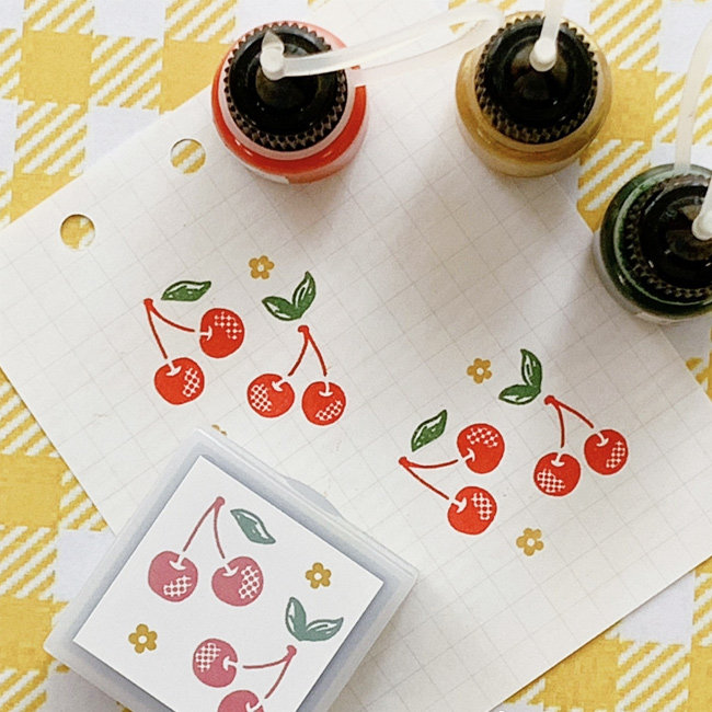 KODOMO NO KAO童颜多彩自填式浸透印章迷你配印油底纹D