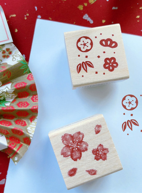 [部分MIJ]KODOMO NO KAO童颜木头印章午马新年贺卡装饰手帐账生肖