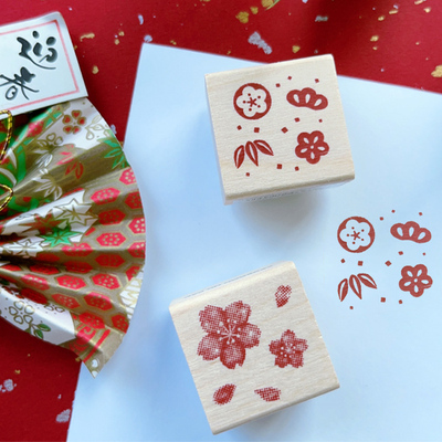 [部分MIJ]KODOMO NO KAO童颜木头印章午马新年贺卡装饰手帐账生肖