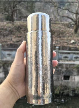 420ml大容量内外纯钛磁吸保温杯冰花钛杯焖泡茶喝水保冷杯礼品杯