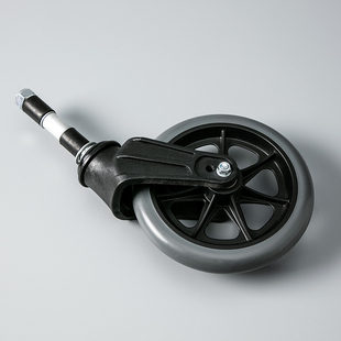 鱼跃手动轮椅车前轮总成含前叉/6寸PVC H031新款/H053C老款/H062