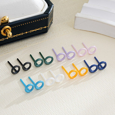 糖果色生物瓷耳圈路路通