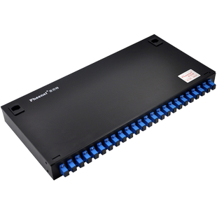 菲尼特 24口SC单模满配机架式光纤终端盒SC24芯多模光缆尾纤熔接电信级板厚1.0mm加厚款一键开启