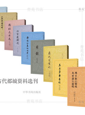 (自选系列)中国古代都城资料选刊：六朝事迹编类 .洛阳伽蓝记校释.汴京遗迹志.类编长安志.三辅黄图校释.雍录 等 中华书局