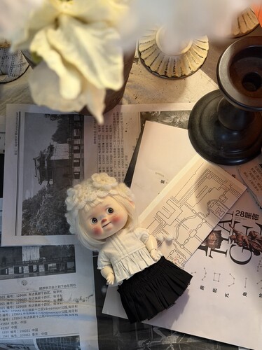 【现货】josh bjd 6分蓝豆豆 roro娃用马海毛花朵帽