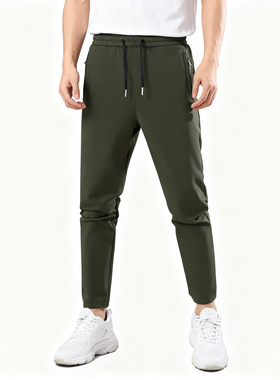 纯色户外风奥粒绒加厚防风防水软壳冲锋裤登山裤休闲长裤男裤Q523