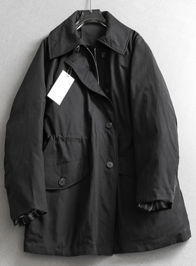 鹅绒服！撞色格纹拼接中长款加厚保暖长袖外套休闲女装羽绒服Q310