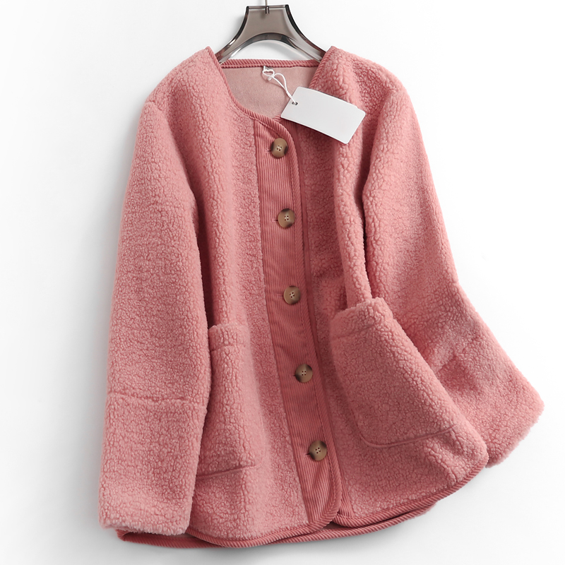 仿羊羔绒冬季新款长袖女保暖外套