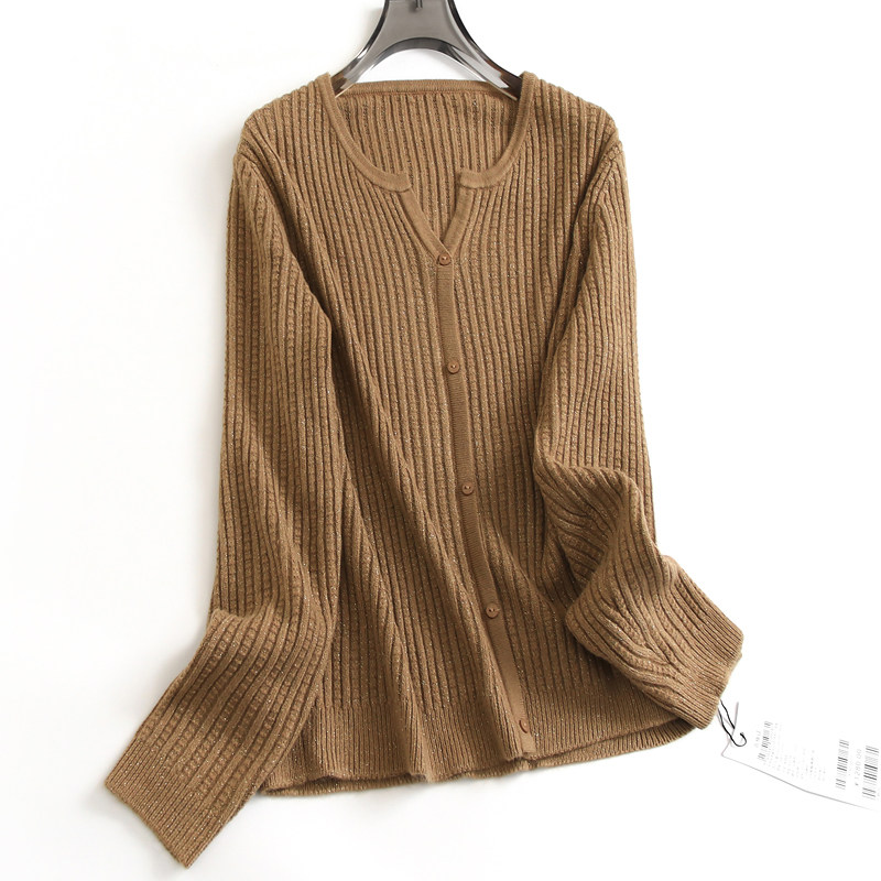 亮丝混纺软糯亲肤复古坑条纽扣长袖内搭毛衣打底上衣女针织衫H419,女装/女士精品,毛针织衫,淘宝优惠券,粉丝福利购,淘宝优惠卷