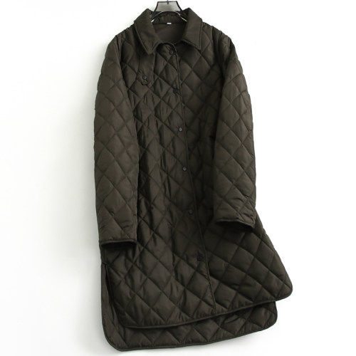 通勤百搭长袖外套女棉衣长款棉服