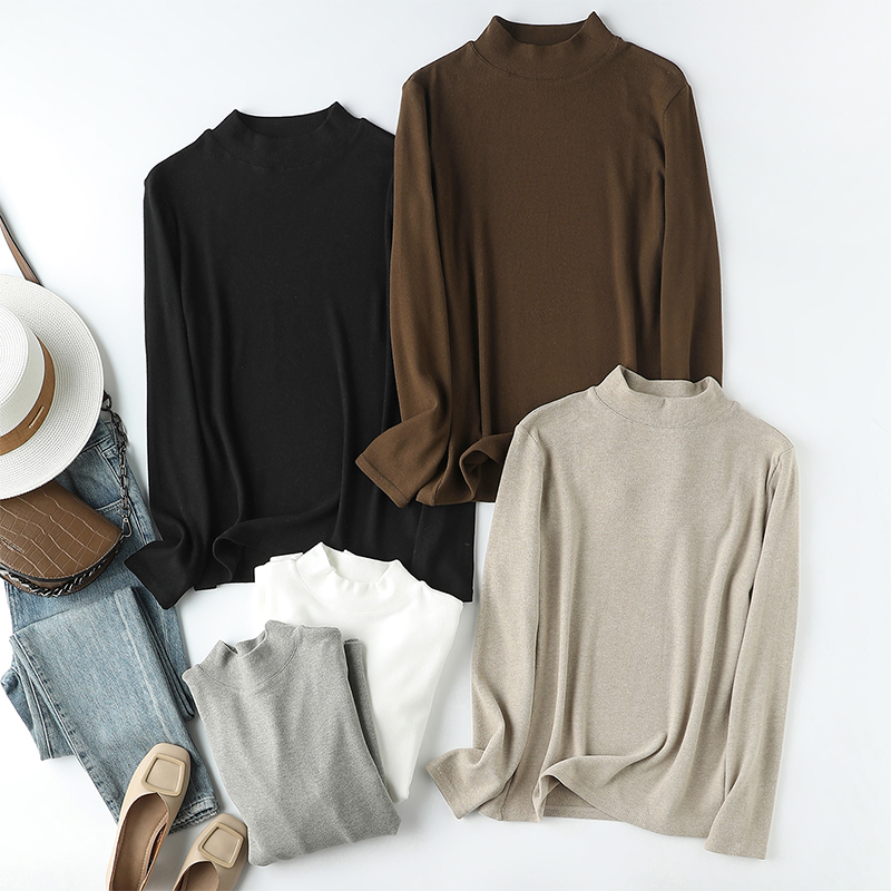 双面磨毛保暖打底立领秋冬针织衫