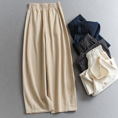 修饰腿型高腰宽松显瘦慵懒阔腿裤