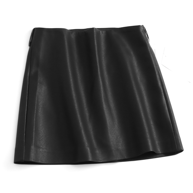 纯色显瘦修身超短裙经典摩登气质pu皮裙包臀裙2024秋新半身裙G431