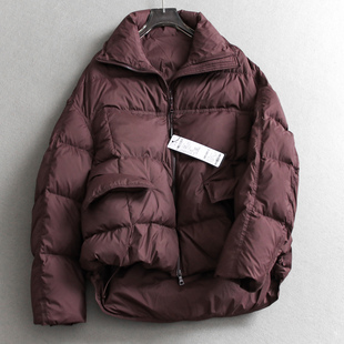 纯色立领防风蓄热保暖蓬松饱满加厚面包服外套长袖 羽绒服M534 女装