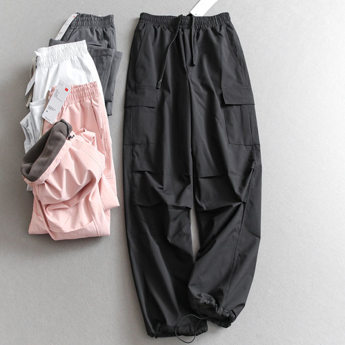 直筒工装裤机能运动休闲裤女裤