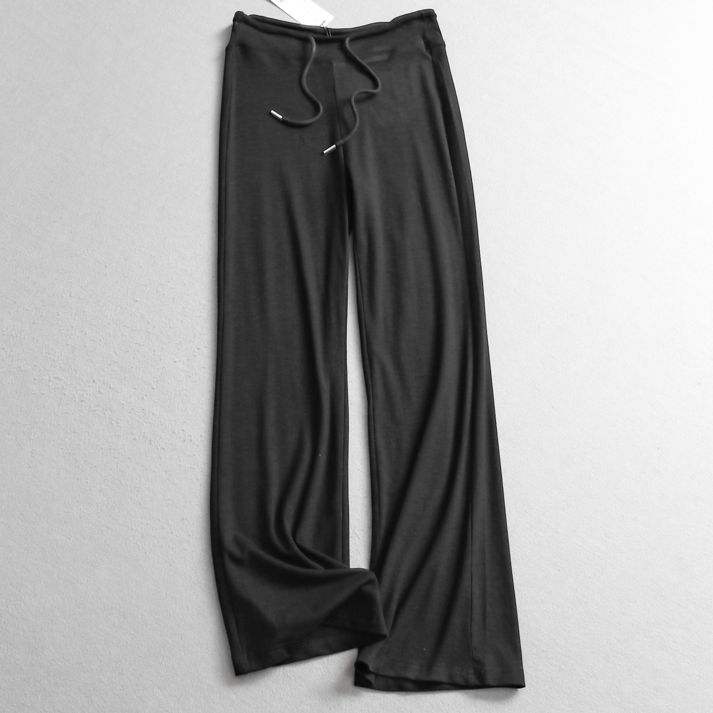 纯色遮肉显瘦系带垂垂裤微喇裤