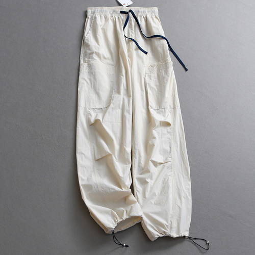 速干透气松紧腰束脚裤女裤休闲裤