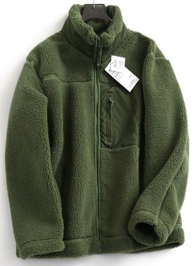 男女同款纯色宽松显瘦立领仿羊羔绒冬季新款长袖抓绒衣女外套N755