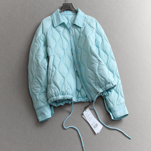 廓形翻领宽松长袖外套女装羽绒服