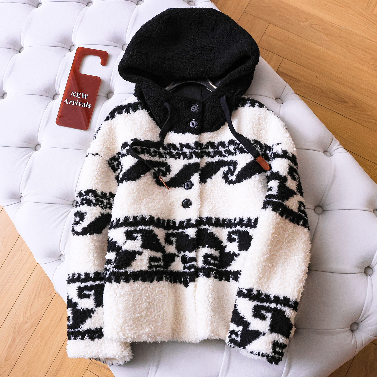 撞色连帽仿羊羔绒宽松加厚皮毛一体长袖保暖毛绒长袖女装外套Q497,女装/女士精品,短外套,淘宝优惠券,粉丝福利购,淘宝优惠卷