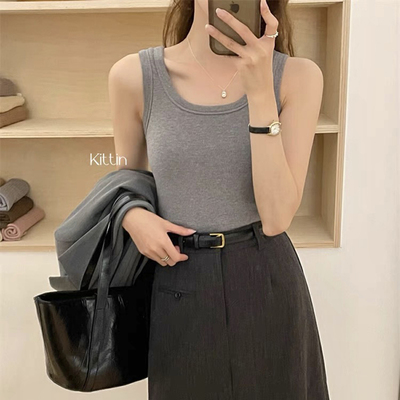 内搭加厚磨毛女无袖工字上衣