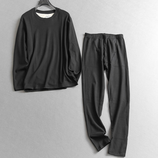 新款 男2025冬季 B507 保暖内衣套装 简约纯色两件套羊绒混纺秋衣秋裤