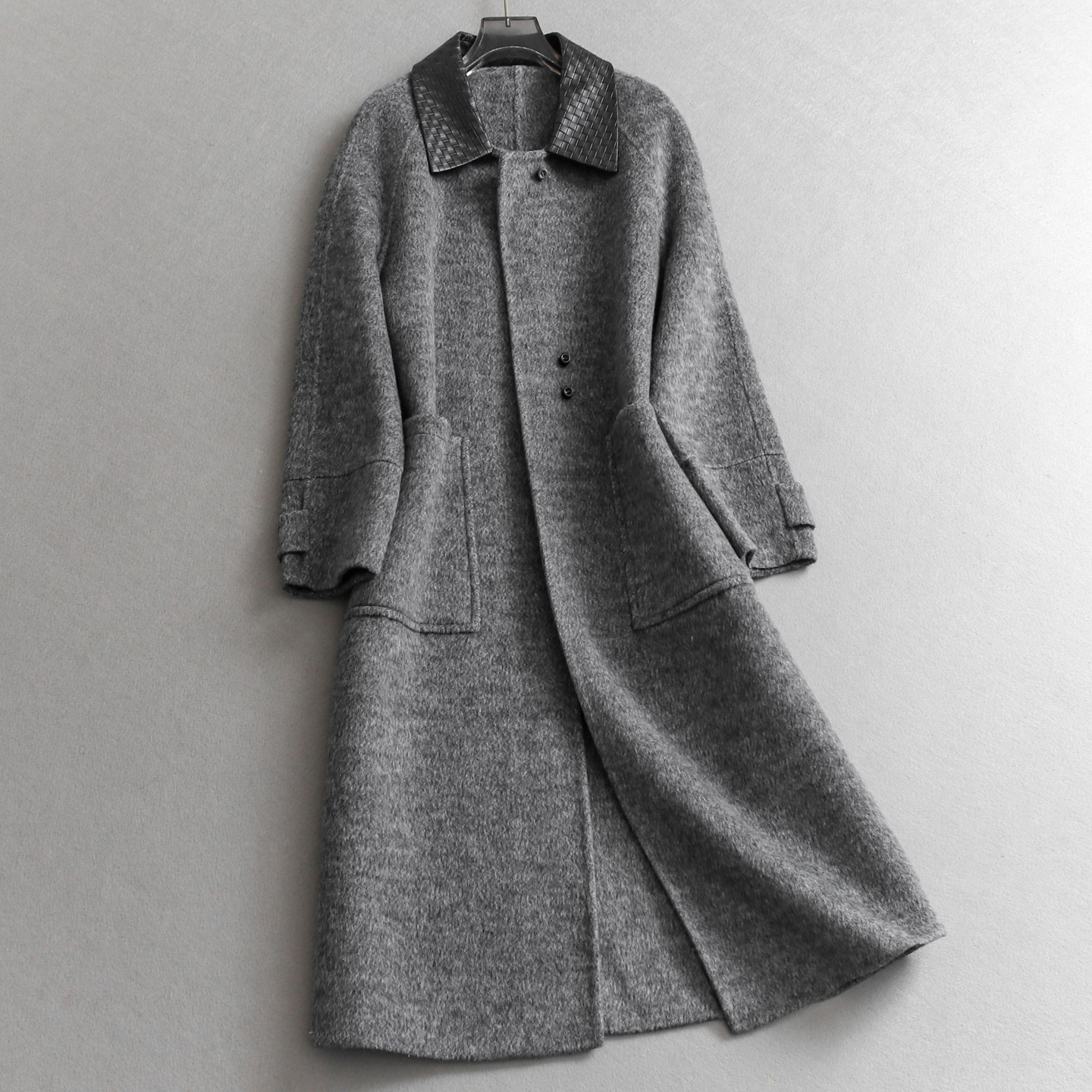 双面呢羊毛大衣长款女毛呢外套