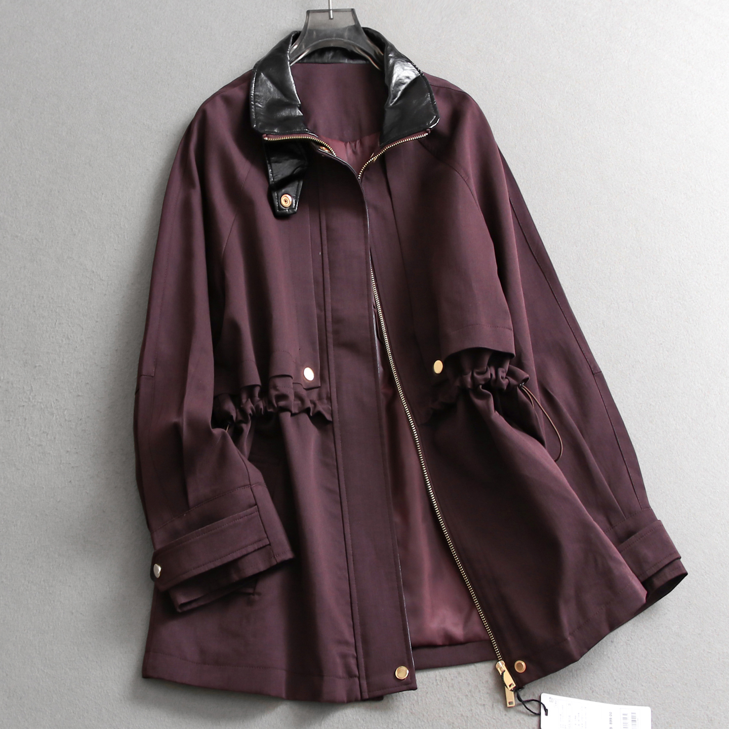 巴恩风狩猎夹克收腰中长款风衣女