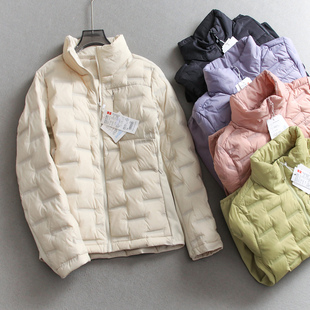 轻暖有型经典百搭轻薄立领防寒保暖长袖外套休闲女装羽绒服Q410