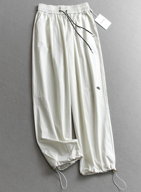 纯色薄款凉感起球速干工装运动裤2025夏季新款百搭女裤休闲裤C786