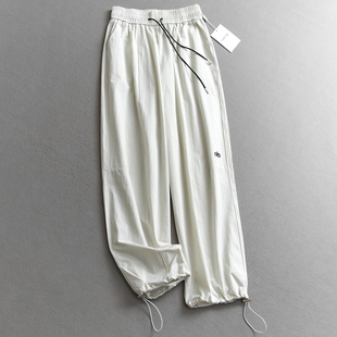 纯色薄款凉感起球速干工装运动裤2025夏季新款百搭女裤休闲裤C786