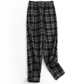 加绒加厚哈伦裤 秋冬新款 百搭女长裤 格子松紧腰显瘦修身 休闲裤 N509