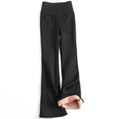 弹力修身 蓄热瑜伽裤 外穿打底裤 加绒加厚微喇裤 休闲裤 女H354