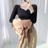 37°美肤衣长袖 带胸垫保暖内衣无痕轻薄肌底衣自发热隐形秋衣J368