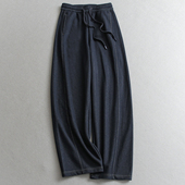 松弛感抽绳松紧腰立裁藏肉镰刀裤 W069 休闲裤 宽松阔腿裤 百搭女长裤