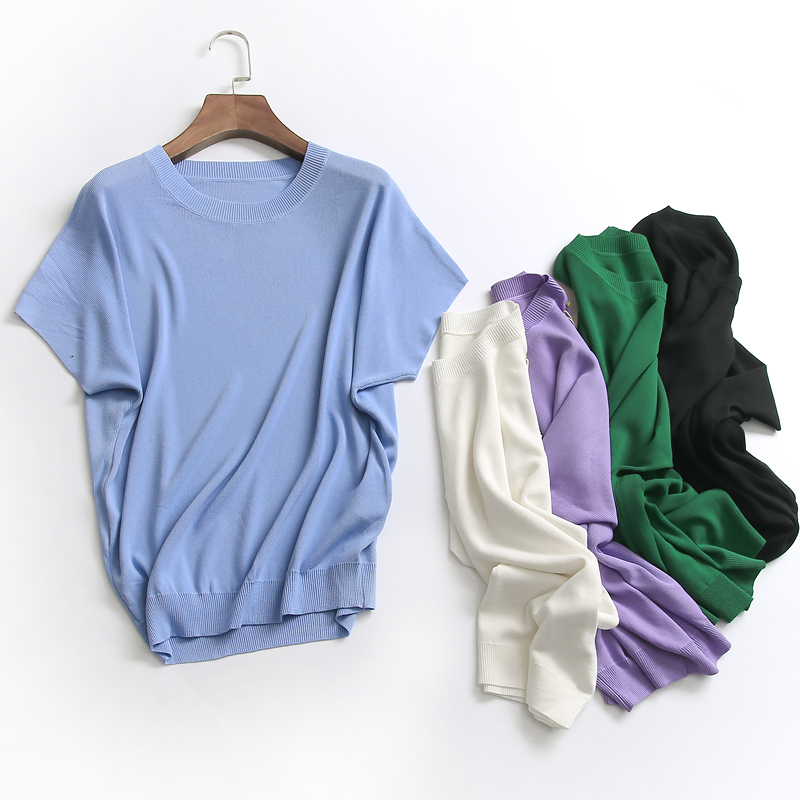 短袖夏季新款2022百搭女式针织衫