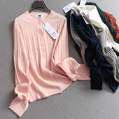 纯色扭花软糯舒适圆领单排扣2025秋季 V179 通勤女针织衫 新款 长袖