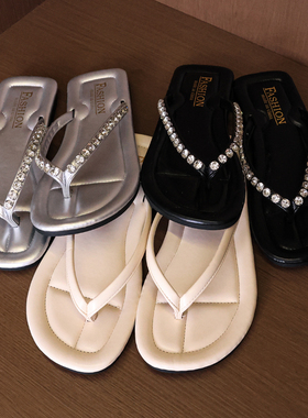 人字拖鞋女夏季外穿时尚2025年新款平底夹脚趾凉拖凉鞋沙滩鞋C194